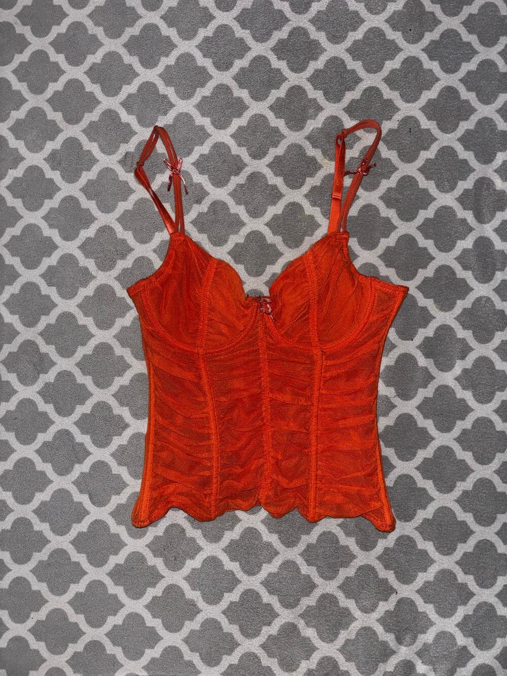 Orange corset top